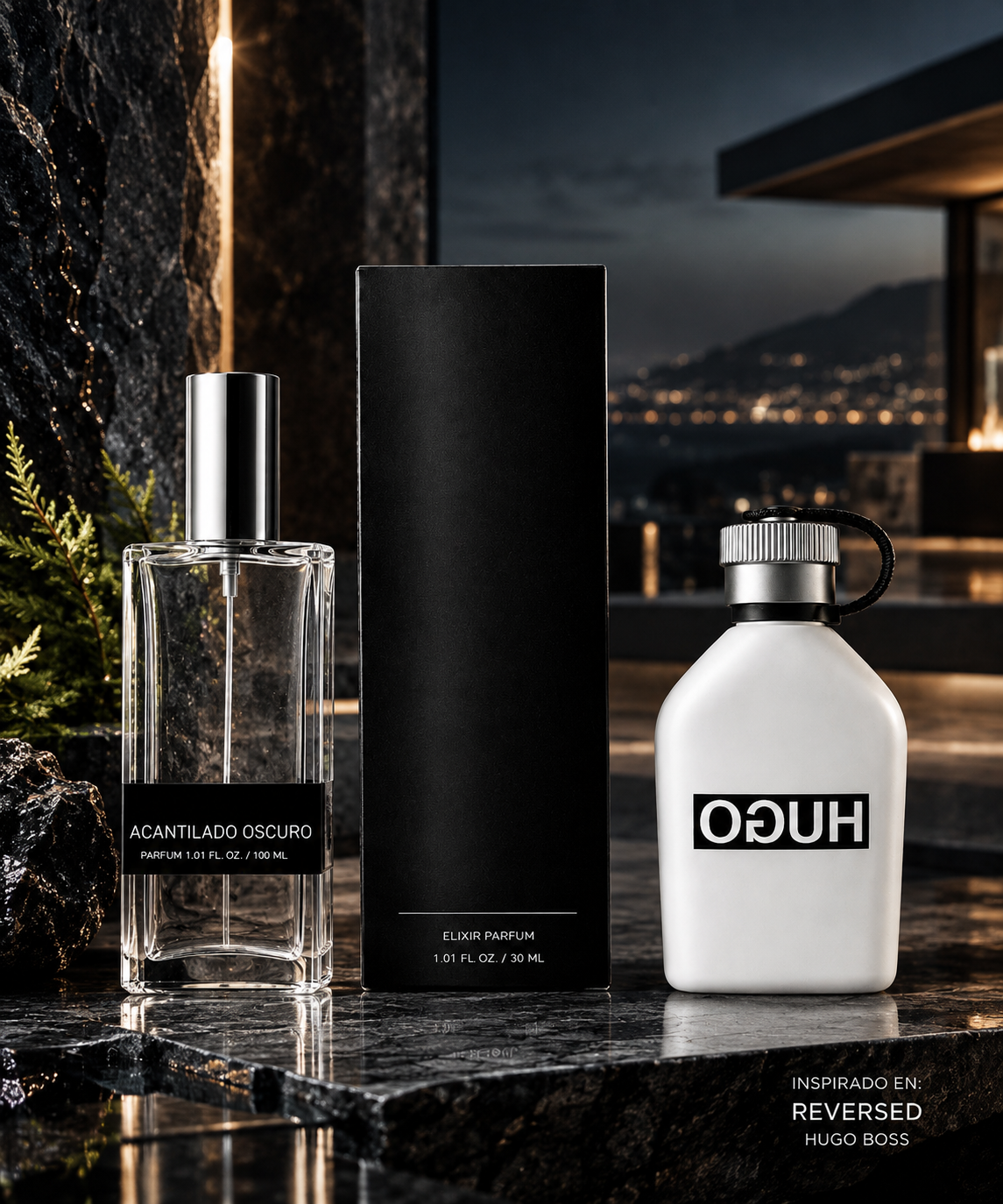 Acantilado Oscuro Inspirado en Reversed — Hugo Boss