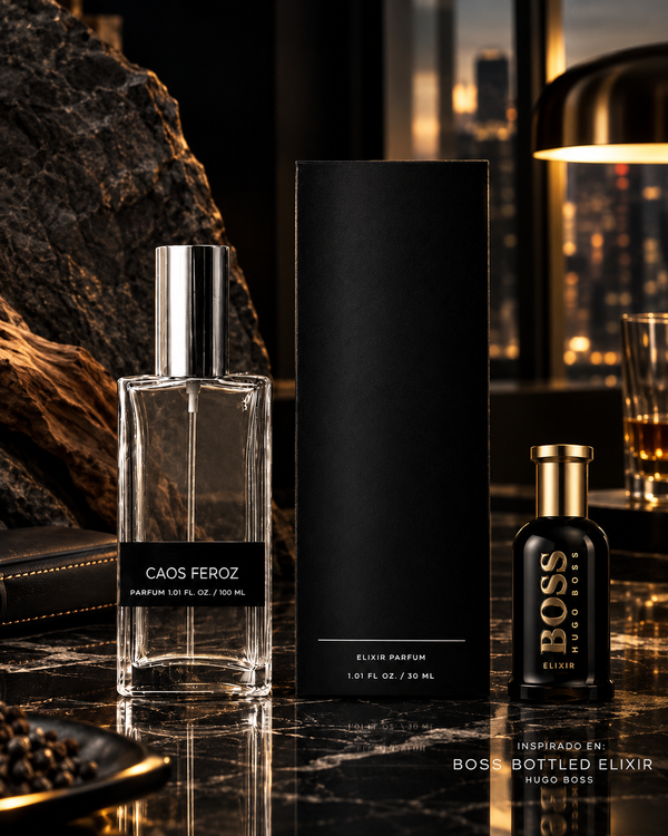 Caos Feroz Inspirado en Boss Bottled Elixir — Hugo Boss