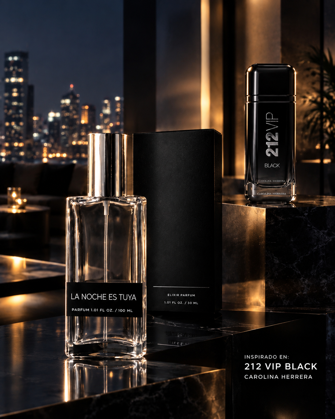 La Noche Es Tuya Inspirado en 212 VIP Black — Carolina Herrera