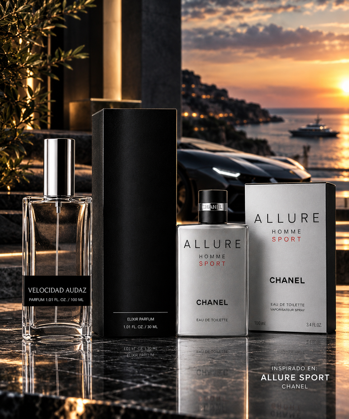 Velocidad Audaz Inspirado en Allure Homme Sport — Chanel