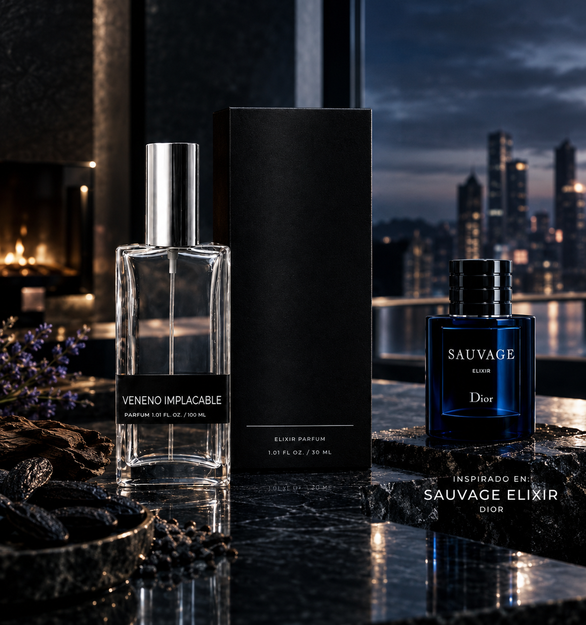 VENENO IMPLACABLE- INSPIRADO EN SAUVAGE ELIXIR DIOR